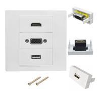 86mm Multimedia VGA HDTV USB Wall Plate Composite Sound Video Wall Panel Direct Plugs Not Need Welding Easy Installation Wall Mount Panel
