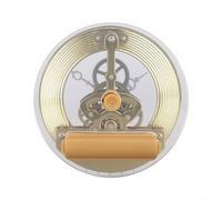 86MM Quartz Clock Movement Replacement DIY Parts Gold Roman Numerals Skeleton Clock Insert Clear Visibility Internal Gears Plastic Backplate(gold)
