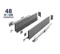 (86mm - Short, 35cm) UltraSlim AXIS PRO Soft Close Anthracite Kitchen Drawer Box Sides Drawer Runners