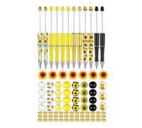 86Pcs Bead Ballpoint Pen Set, Including Craft Beads, 3D Flower, Rhinestone for Kid Adult Express Your Creativity with the Vibrant Colors of This Pen Set