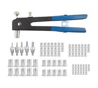 86pcs Heavy Duty Blind Rivet Nut Kit Set Riveter Tool Thread Hand Threaded Insert for Thick Sheet Steel