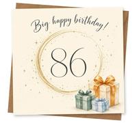 86th Birthday Card, Elegant Gift Boxes Gift Design