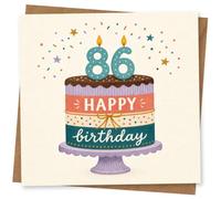 86th Birthday Card for Her, Funny Confetti Cake Design