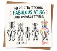 86th Birthday Card for Her, Funny Unicorn Design