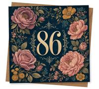 86th Birthday Card for Her, Luxury Floral Design