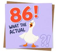 86th Birthday Card for Her or Him, Funny Design