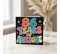 86th Birthday Card for Him or Her, Funny Design