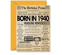 86th Birthday Cards for Women and Men, Born In 1940 Newspaper