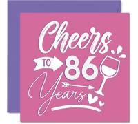 86th Birthday Cards for Women, Cheers