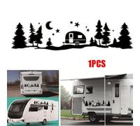 86x22cm RV Camper Vinyl Decal Sticker with Eye Catching Moon Star Tree Design