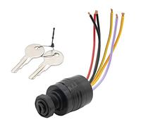 87-88107A5 Boat Ignition Switch with Key Boat Push to Choke 6 Wire Base Ignition Key Switch for Mercury with 2 Keys 6 Wire Connectors | for Mercury Push Choke Ignition