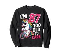 87 Birthday 87 Years Old 87th Men Women Unicorn Funny Sweatshirt