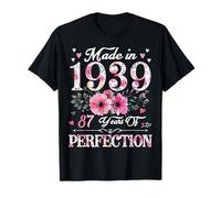 87 Year Old in 1939 Floral 87th Birthday Gifts for Women T-Shirt
