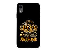 87 Year Old Made in 1939 Retro Floral 87th Birthday Women Case for iPhone XR