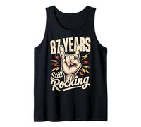 87 Years Still Rocking 87th Birthday Funny 87 Birthday Tank Top