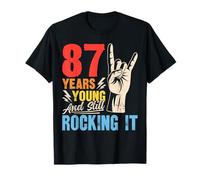87 Years Young and Still Rocking It Vintage 87th Birthday T-Shirt