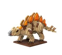 870-Brick Stegosaurus Model Kit, Complex Jurassic Themed Micro Blocks for Adults, Challenging Creative Hobby and Unique Gift Idea for Dinosaur Enthusiasts