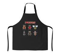 874 Apron, Insects Bug Entomology Funny Design Cooking Apron With Pocket Bbq Apron Novelty Kitchen Apron For Painting Home Kitchen