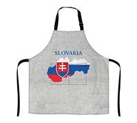 874 Artist Apron, Slovakia Map Flag Chef Apron Professional Kitchen Apron Waterproof Kitchen Pinafore For Chef Artist Gift