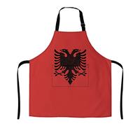 874 Artist Apron, Vintage Albanian Flag Art Apron Premium Apron Adjustable Kitchen Pinafore For Kitchen Men Painting