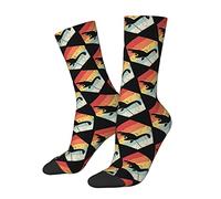 874 Athletic Socks, Retro Loch Ness Mon-Ster Trainer Socks Comfortable Men’S Socks Anti-Slip Work Socks For Women Football Outdoor 40cm