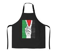 874 Bib Apron, Palestine Flag Peace Kitchen Apron Multi-Purpose Chef Apron Durable Art Apron For Home Bistro Kitchen