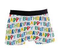 874 Boxer Shorts Funny Happy Birthday Mens Boxer Stylish Men'S Underwear Comfortable Men'S Boxer For Daily Suitable Stretchy XXL