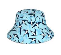 874 Bucket Hat Flying Swallows Hiking Hat Unisex Beach Hat Sunscreen Beach Sun Hat for Adults Holidays Unisex