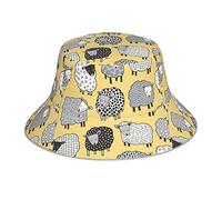 874 Bucket Hat Sheep Fisherman Hat Unisex Bucket Sun Hat Wide Brim Sun Protective Hat for Spring Women Girls