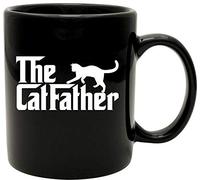874 Coffee Mug Cat for Men The Cat-Father/Father's Day Dad Animal Pet Lover Kitty Ceramic Tea Cup Smooth Coffee Cups Large Tea Mug for Gift Boy Kitchen 330 Ml