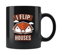 874 Coffee Mug House Flipper, House Flipper, Real Estate, Real Estate Agent, Real Estate Agent, Agent, I Flip Houses Tea Mug Novelty Ceramic Tea Cup Smooth Coffee Cups for Gift Boy Kitchen 330 Ml
