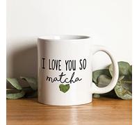 874 Coffee Mug Matcha Lover| Oh I Love You So | Matcha | Matcha Tea | Green Tea| |S | Matcha S | Matcha Fan Ceramic Tea Cup Novelty Coffee Cups Smooth Tea Mug for Home Kitchen Boy 330 Ml