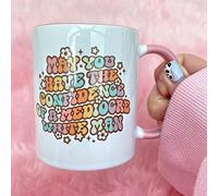 874 Coffee Mug May You Have The Confidence of A Mediocre White Man Ceramic Mug Novelty Tea Mug Smooth Coffee Cups for Gift Home Kitchen 330 Ml