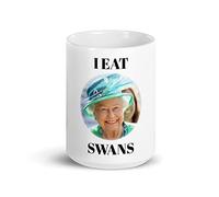 874 Coffee Mug Qu-EEN Elizabeth I Eat Swans Memenovelty Tea Mug Novelty Ceramic Tea Cup Smooth Coffee Cups for Boy Gift Kitchen 330 Ml