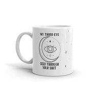 874 Coffee Mug Third Eye, Meditation, Yoga, Law of Attraction, Boho, Coffee Cups Funny Tea Mug Novelty Ceramic Mug for Gift Boy Kitchen 330 Ml
