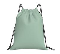 874 Drawstring Backpack, Sage Green Drawstring Gym Bag Lightweight Cinch Sack Eco Friendly Beach Bag For School Travel 36X42Cm