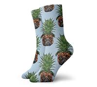 874 Men’S Socks, Thailand Pineapple Pug Ananas Athletic Socks Casual Trainer Socks Soft Socks For Men Hiking Baseball 40cm