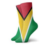 874 Office Socks, Guyana Flags Trainer Socks Breathable Work Socks Recycled Athletic Socks For Outdoor Work Men 40cm
