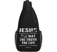 874 Sling Bag Christ Jesus Cross Casualdaypacks Chest Bag Fashion Casual Daypack Lightweight Shoulder Crossbody Bag For Running Outdoor Sports Walking