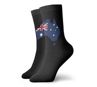 874 Sports Socks, Australia Map Flag Pride Socks Wicking Work Socks Warmer Men’S Socks For Outdoor Walking Women 40cm