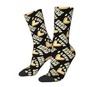 874 Sports Socks, Garlic Bread Work Socks Anti Sweat Socks Wicking Men’S Socks For Outdoor Baseball Climbing 40cm