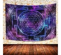 874 Tapestry Sri Yantra Aesthetic Wall Hanging Polyester Tapestries For Bedroom Wall Decor Living Room,130X150Cm