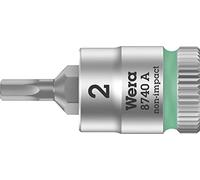 8740 A Zyklop bit Socket with 1/4" Drive with Holding Function, 2,0 x 28 mm