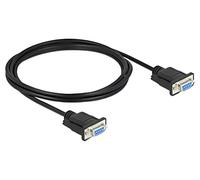 87785 cable D-sub 9pin female, PVC L on both sides: 2m black DELOCK