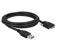 87800 Cable USB A Male, Micro USB B Male Gold Plated 2m Black DELOCK