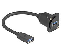 87983 cable 1:1 connection USB A female, both sides 0.2m black DELOCK