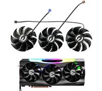 87MM PLD09220S12H RTX3080 RTX3070 Graphics Card Fan Replacement for EVGA GeForce RTX 3070 3080 TI 3090 FTW3 Cooler Fan (Black 3-Fan)