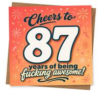 87th Birthday Card for Her, Funny Confetti Design