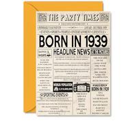 87th Birthday Cards for Women and Men, Born In 1939 Newspaper