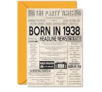 87th Birthday Cards for Women Men - Born In 1939 Newspaper - Happy 87 Birthday Card for Grandma Grandad Nan Vintage Retro Back In 1939, A5 Bday Greeting Cards
